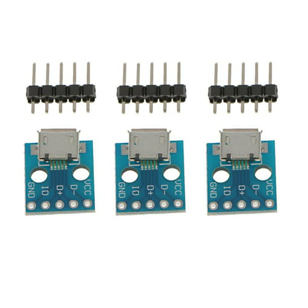 3pcs USB Type B Female Connector Breakout Charging Charger Board Module 5V